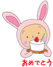 Rabbit baby sticker #5396103