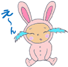 Rabbit baby sticker #5396104