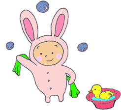 Rabbit baby sticker #5396123