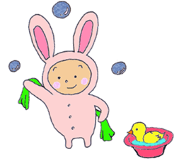 Rabbit baby sticker #5396123