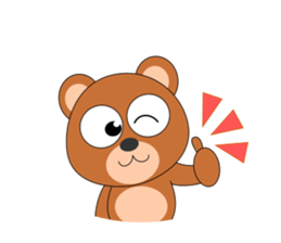 Always cheerful bear sticker #5397687