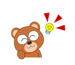 Always cheerful bear sticker #5397704