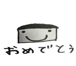 5-year-old wrote face sticker #5398448