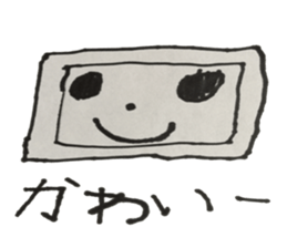 5-year-old wrote face sticker #5398468