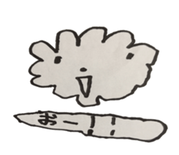 5-year-old wrote face sticker #5398481