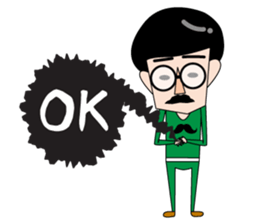 Cute beard uncle sticker #5402022