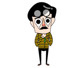 Cute beard uncle sticker #5402027