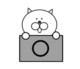 a funny white cat's stickers sticker #5402601