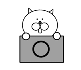 a funny white cat's stickers sticker #5402601