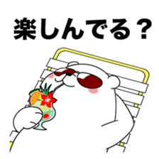 Hot summer greetings of polar bear sticker #5403070