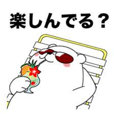 Hot summer greetings of polar bear sticker #5403070