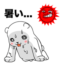 Hot summer greetings of polar bear sticker #5403071