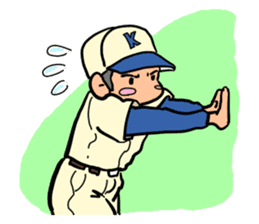 Younger student of the baseball club sticker #5404727