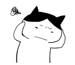 Okame cat and Cockatiel sticker #5405825