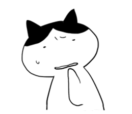 Okame cat and Cockatiel sticker #5405834