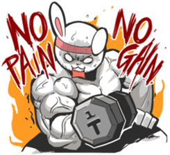 Rabbo the Muscle Rabbit 2: Reloaded sticker #5407283