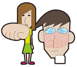 Couple sticker clumsy sticker #5408084