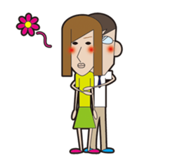 Couple sticker clumsy sticker #5408086