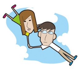 Couple sticker clumsy sticker #5408088