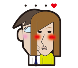 Couple sticker clumsy sticker #5408093