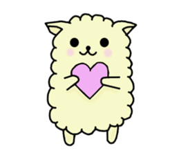 charming alpaca sticker #5408161