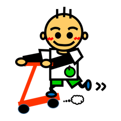 Rinta-kun is an active boy.