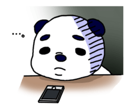 Middle-age panda sticker #5409565