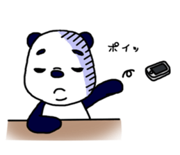 Middle-age panda sticker #5409566