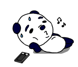 Middle-age panda sticker #5409568