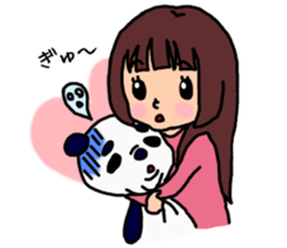 Middle-age panda sticker #5409569