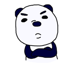 Middle-age panda sticker #5409572