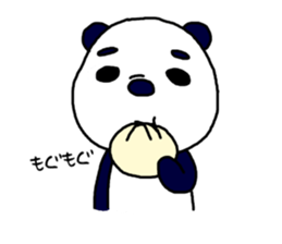 Middle-age panda sticker #5409596