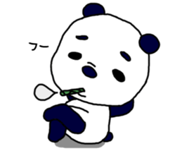 Middle-age panda sticker #5409597