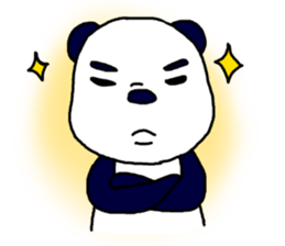 Middle-age panda sticker #5409600