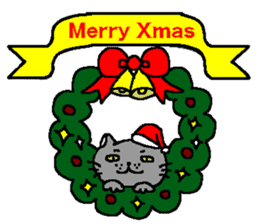 The Tamuras' cat (Xmas & New Year) sticker #5409644