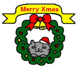 The Tamuras' cat (Xmas & New Year) sticker #5409644
