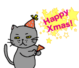 The Tamuras' cat (Xmas & New Year) sticker #5409646