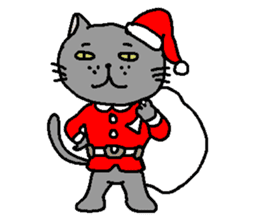 The Tamuras' cat (Xmas & New Year) sticker #5409648