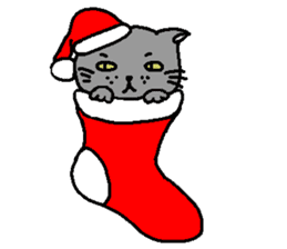 The Tamuras' cat (Xmas & New Year) sticker #5409650