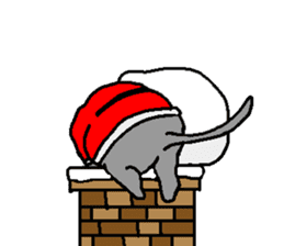 The Tamuras' cat (Xmas & New Year) sticker #5409651