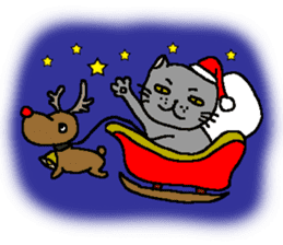The Tamuras' cat (Xmas & New Year) sticker #5409654