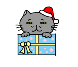 The Tamuras' cat (Xmas & New Year) sticker #5409656