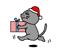 The Tamuras' cat (Xmas & New Year) sticker #5409657