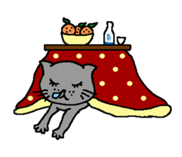 The Tamuras' cat (Xmas & New Year) sticker #5409676