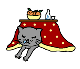 The Tamuras' cat (Xmas & New Year) sticker #5409676