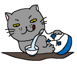 The Tamuras' cat (Xmas & New Year) sticker #5409677