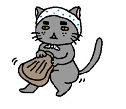 The Tamuras' cat (Xmas & New Year) sticker #5409678