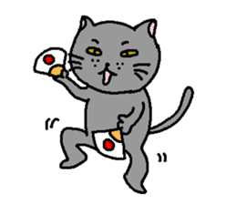 The Tamuras' cat (Xmas & New Year) sticker #5409679
