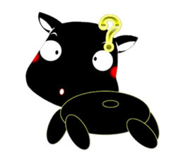 Cute of the Dog - Black Dog sticker #5410044