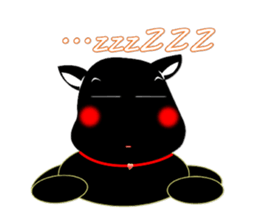 Cute of the Dog - Black Dog sticker #5410046